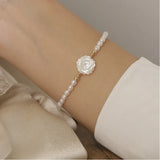Natural Oval Pearl Opal Small Flower Bracelets For Women