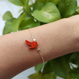 12.6*11mm Synthetic Opal Op45 Red Heels 925 Silver Bracelet Women Girl