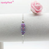 6mm Opal Heart Bracelet With 925 Silver - Gift