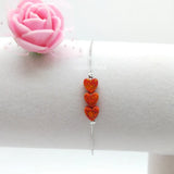 6mm Opal Heart Bracelet With 925 Silver - Gift