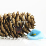 OP71 Heart Synthetic Opal Necklace 10mm with S925 Silver Chain