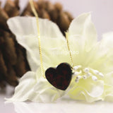 OP71 Heart Synthetic Opal Necklace 10mm with S925 Silver Chain
