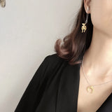 925 Sterling Silver Toy Bear Earrings Brooch for Women