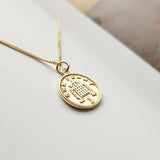 Sterling 925 Silver Dollar Pendant Necklace Round Coin Charm Jewelry