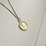 Sterling 925 Silver Dollar Pendant Necklace Round Coin Charm Jewelry