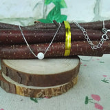 Synthetic Opal Beads Pendant Necklace S925 Silver Gift