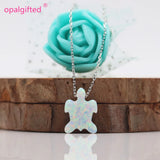 Opal Turtles Necklace Wedding Jewelry 925 Sterling Silver Pendant