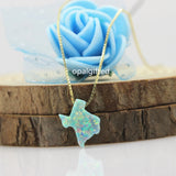 12mm Light green Opal texas 925 Silver Necklace