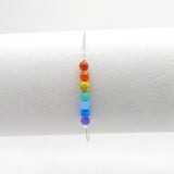 Synthetic Opal 4mm Round Beads Bracelet 925 Silver Women Hand Chain Jewelry