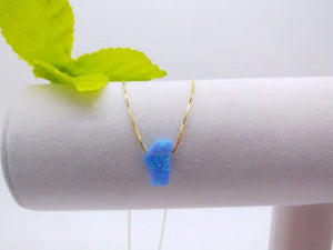 Synthetic Opal 9*15mm Tahoe Lake Necklace with 925 Silver