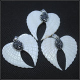 Nature Shell Pendants Mother of Pearl Angel Wings for Earring Making