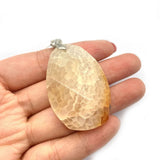 Natural Agate Pendants Semi-precious Stone DIY Necklace Bracelets 30x50mm