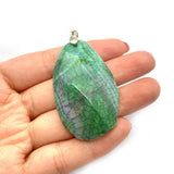 Natural Agate Pendants Semi-precious Stone DIY Necklace Bracelets 30x50mm