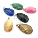 Natural Agate Pendants Semi-precious Stone DIY Necklace Bracelets 30x50mm