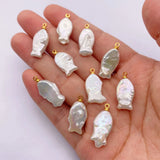 Freshwater Pearl Fish Pendant DIY Jewelry Charm