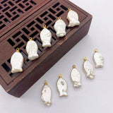 Freshwater Pearl Fish Pendant DIY Jewelry Charm