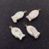 Freshwater Pearl Fish Pendant DIY Jewelry Charm