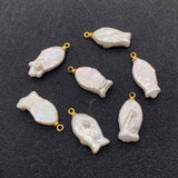 Freshwater Pearl Fish Pendant DIY Jewelry Charm