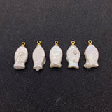 Freshwater Pearl Fish Pendant DIY Jewelry Charm