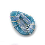 Natural Stone Crystal Pendant Necklace Colorful Handwork Winding DIY Jewelry