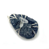 Natural Stone Crystal Pendant Necklace Colorful Handwork Winding DIY Jewelry