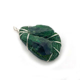 Natural Stone Crystal Pendant Necklace Colorful Handwork Winding DIY Jewelry