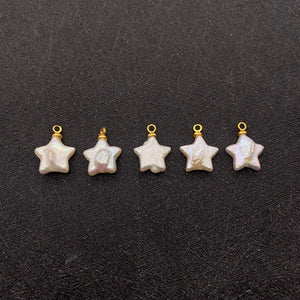 Freshwater Pearl Pendant Pentagram DIY Jewelry Charm