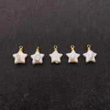 Freshwater Pearl Pendant Pentagram DIY Jewelry Charm