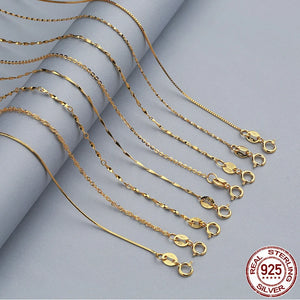 925 Sterling Silver Necklace Twisted Trace Belcher Chain for Women