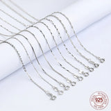 925 Sterling Silver Necklace Twisted Trace Belcher Chain for Women