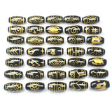 1pcs 10x20mm Tibet Dzi Agates Oval Beads Many Patterns DIY Jewelry Making