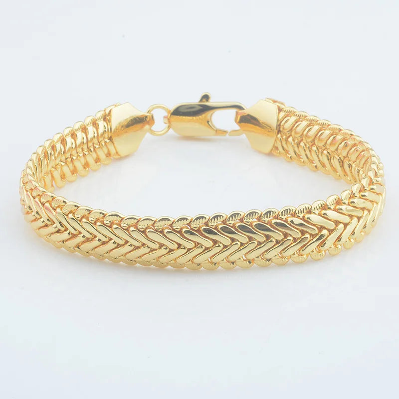11mm Yellow Big Bracelet Unisex Bangle Chain