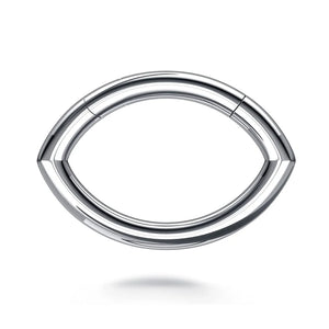 16g Oval Septum Rings G23 Titanium CZ Nose Ring Hoop