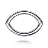 16g Oval Septum Rings G23 Titanium CZ Nose Ring Hoop