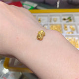 24k Yellow Pendant Lucky 3D Pixiu Beads for Women Men Baby Small/Big