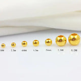1pc 24K Yellow Pendant/Lucky 4mm 3mm Smooth Transfer Beads 999 Light Beads