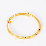 24k Copper Indian Bracelets Dubai Bangles for Women with Charm