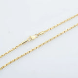 2mm Womens 585 Rose Necklace Braid Waving Chain 45cm 60cm