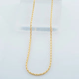 2mm Womens 585 Rose Necklace Braid Waving Chain 45cm 60cm