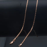 2mm Womens 585 Rose Necklace Braid Waving Chain 45cm 60cm