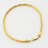 Yellow Rose Link Chain Cable Bracelet