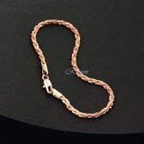Yellow Rose Link Chain Cable Bracelet