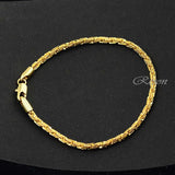 Yellow Rose Link Chain Cable Bracelet