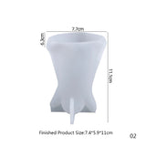 3D Ghost Crystal Epoxy Resin Mold Halloween Ornament Candle Silicone Mould