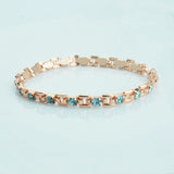 4mm Women 585 Rose Cubic Zircon Bracelet Hot