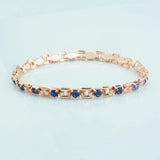 4mm Women 585 Rose Cubic Zircon Bracelet Hot