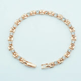 4mm Women 585 Rose Cubic Zircon Bracelet Hot
