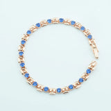 4mm Women 585 Rose Cubic Zircon Bracelet Hot