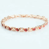 4mm Women 585 Rose Cubic Zircon Bracelet Hot