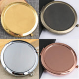 70mm Portable Metal Blank Compact Mirror Rose Gold for DIY Women Cosmetic Beauty